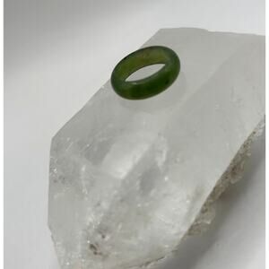 Nephrite Jade Ring - Solid Band- Size 5.5